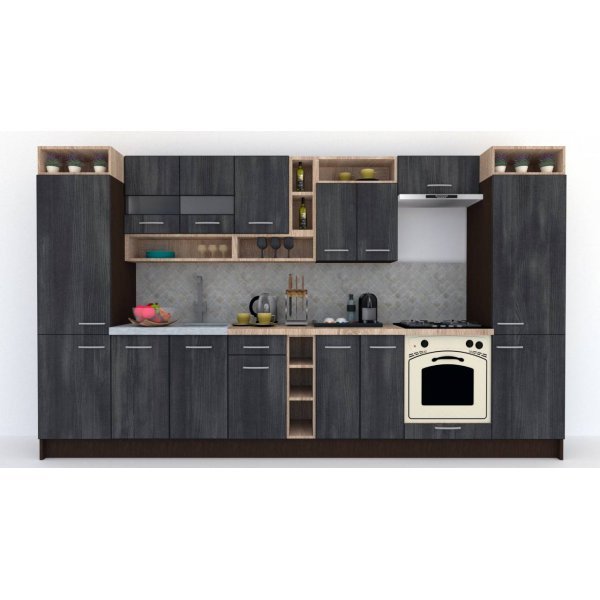 Bucatarie COSSY NEW 360 Wenge / Decor 8509