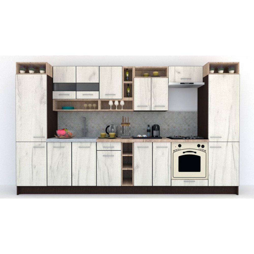 Bucatarie COSSY NEW 360 Wenge / Decor K001