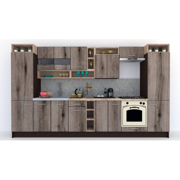 Bucatarie COSSY NEW 360 Wenge / Decor K366