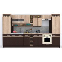 Bucatarie COSSY NEW 360 Wenge / Stejar Sonoma