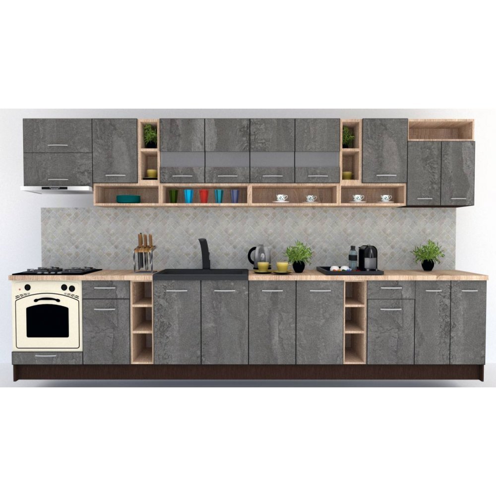 Bucatarie COSSY NEW 400 Wenge / Decor K352
