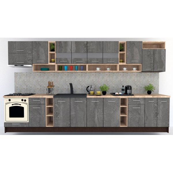 Bucatarie COSSY NEW 400 Wenge / Decor K352