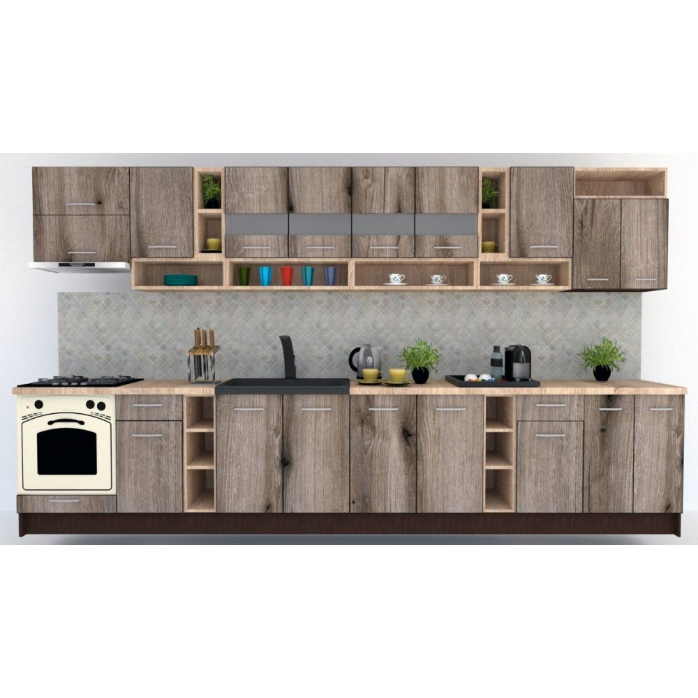 Bucatarie COSSY NEW 400 Wenge / Decor K366