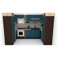 Bucatarie de Colt COSSY NEW 170-320-170, Wenge / Decor 0244