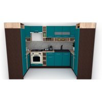 Bucatarie de Colt COSSY NEW 170-320-170, Wenge / Decor 0245