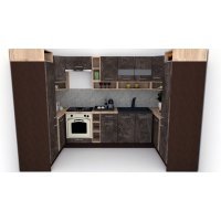 Bucatarie de Colt COSSY NEW 170-320-170, Wenge / Decor 4299