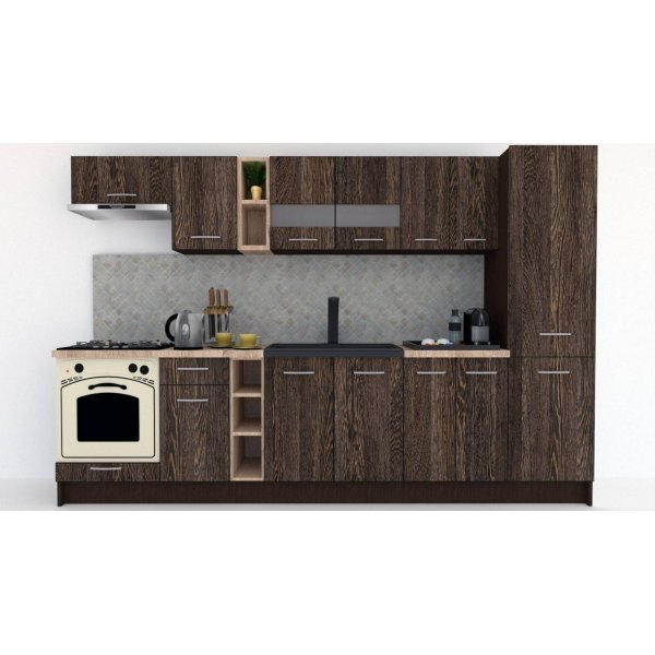 Bucatarie MARINA NEW 310 A Wenge / Decor 7648