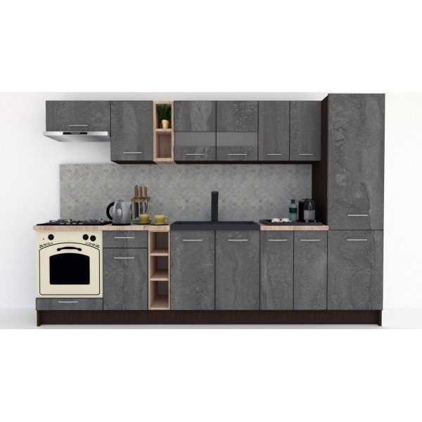Bucatarie MARINA NEW 310 A Wenge / Decor K352