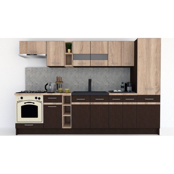 Bucatarie MARINA NEW 310 A Wenge / Stejar Sonoma