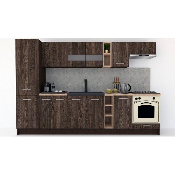 Bucatarie MARINA NEW 310 B Wenge / Decor 7648