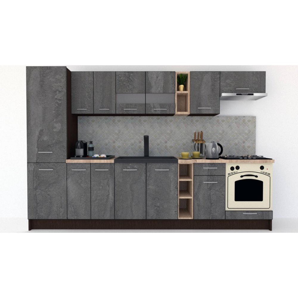 Bucatarie MARINA NEW 310 B Wenge / Decor K352