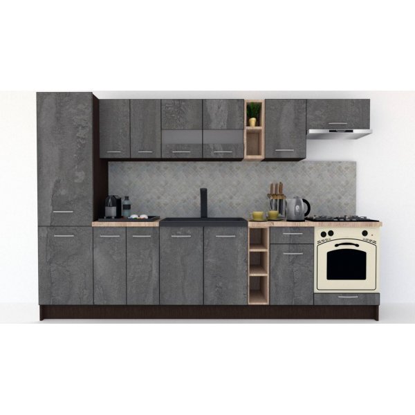 Bucatarie MARINA NEW 310 B Wenge / Decor K352