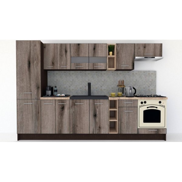Bucatarie MARINA NEW 310 B Wenge / Decor K366