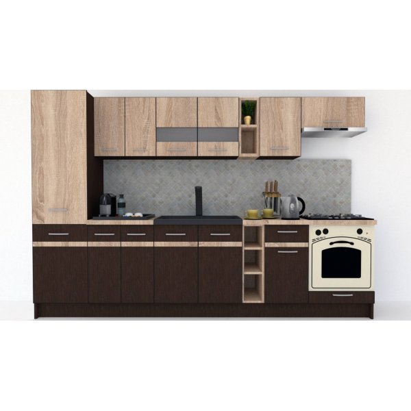 Bucatarie MARINA NEW 310 B Wenge / Stejar Sonoma