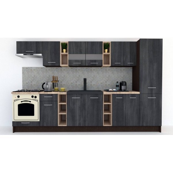 Bucatarie MARINA NEW 330 A Wenge / Decor 8509