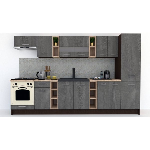Bucatarie MARINA NEW 330 A Wenge / Decor K352