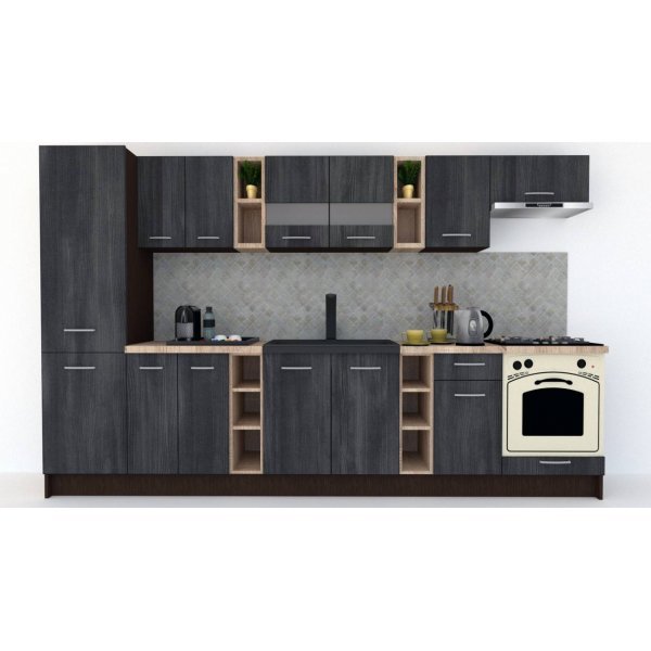 Bucatarie MARINA NEW 330 B Wenge / Decor 8509
