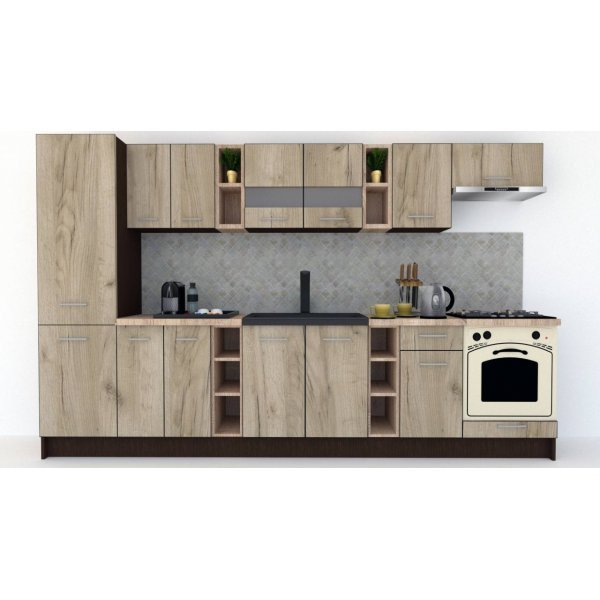 Bucatarie MARINA NEW 330 B Wenge / Decor K002