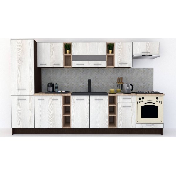 Bucatarie MARINA NEW 330 B Wenge / Decor K010
