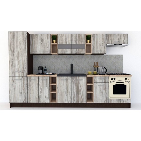 Bucatarie MARINA NEW 330 B Wenge / Decor K084