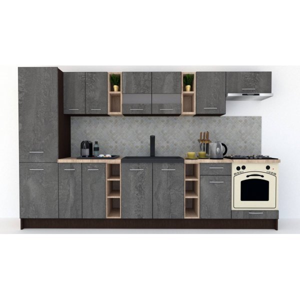 Bucatarie MARINA NEW 330 B Wenge / Decor K352