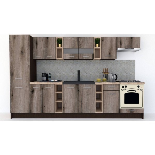 Bucatarie MARINA NEW 330 B Wenge / Decor K366
