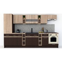 Bucatarie MARINA NEW 330 B Wenge / Stejar Sonoma