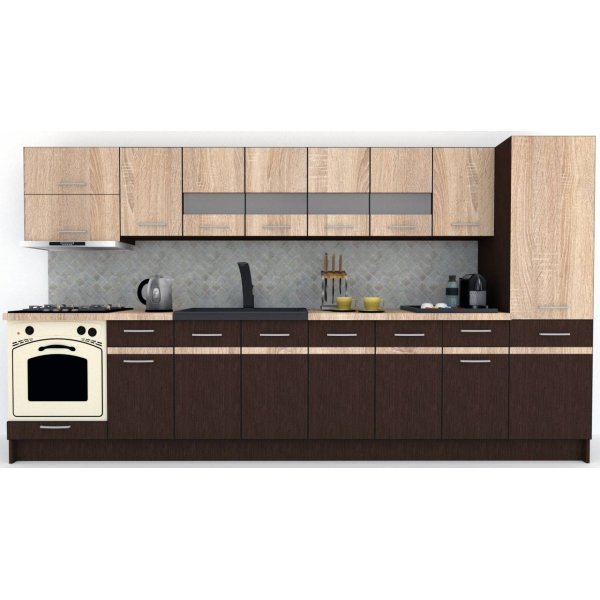 Bucatarie MARINA NEW 350 A Wenge / Stejar Sonoma