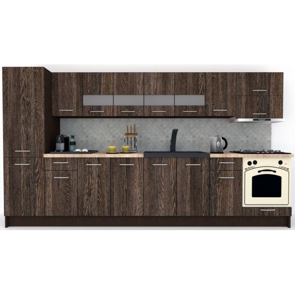 Bucatarie MARINA NEW 350 B Wenge / Decor 7648