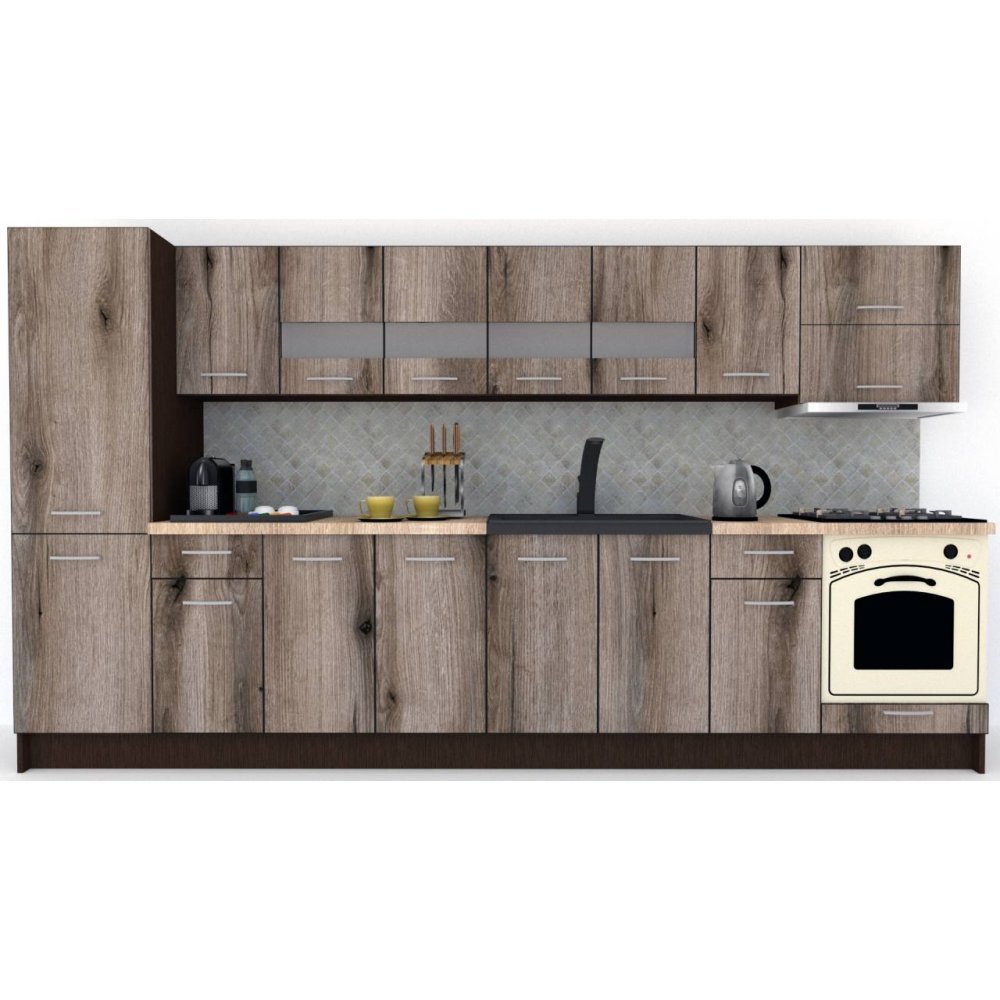 Bucatarie MARINA NEW 350 B Wenge / Decor K366