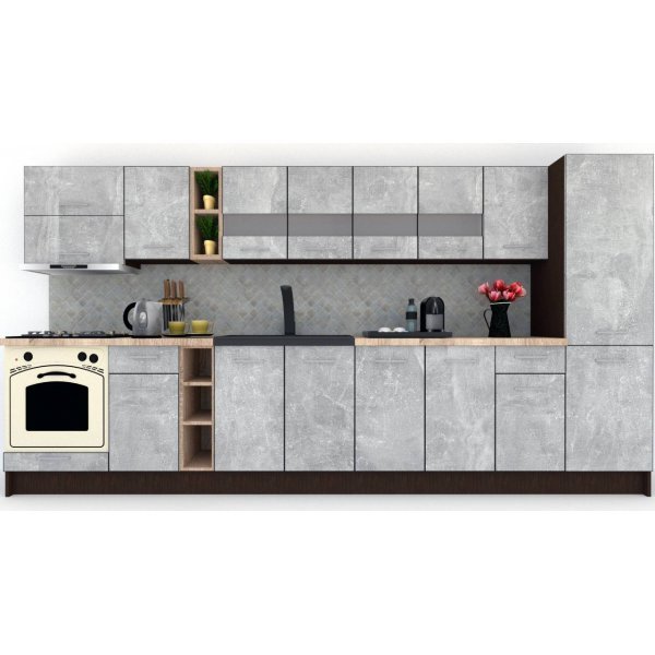 Bucatarie MARINA NEW 370 A Wenge / Decor 4298