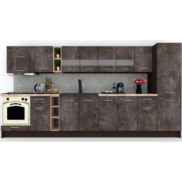 Bucatarie MARINA NEW 370 A Wenge / Decor 4299