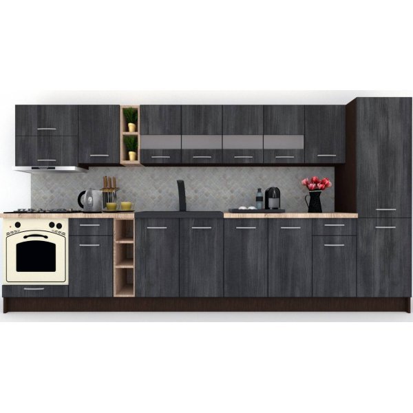 Bucatarie MARINA NEW 370 A Wenge / Decor 8509