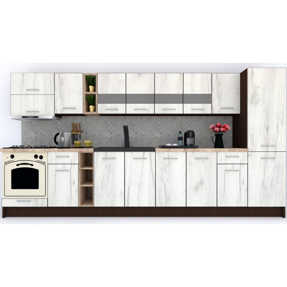 Bucatarie MARINA NEW 370 A Wenge / Decor K001