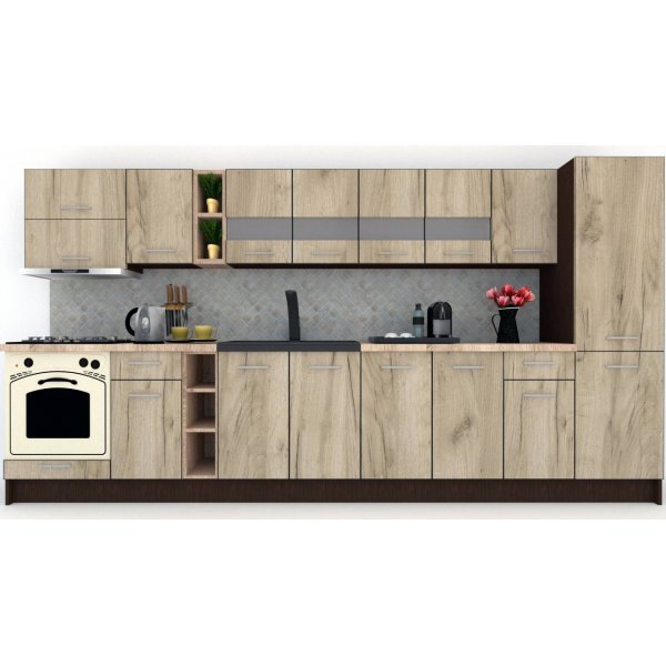 Bucatarie MARINA NEW 370 A Wenge / Decor K002