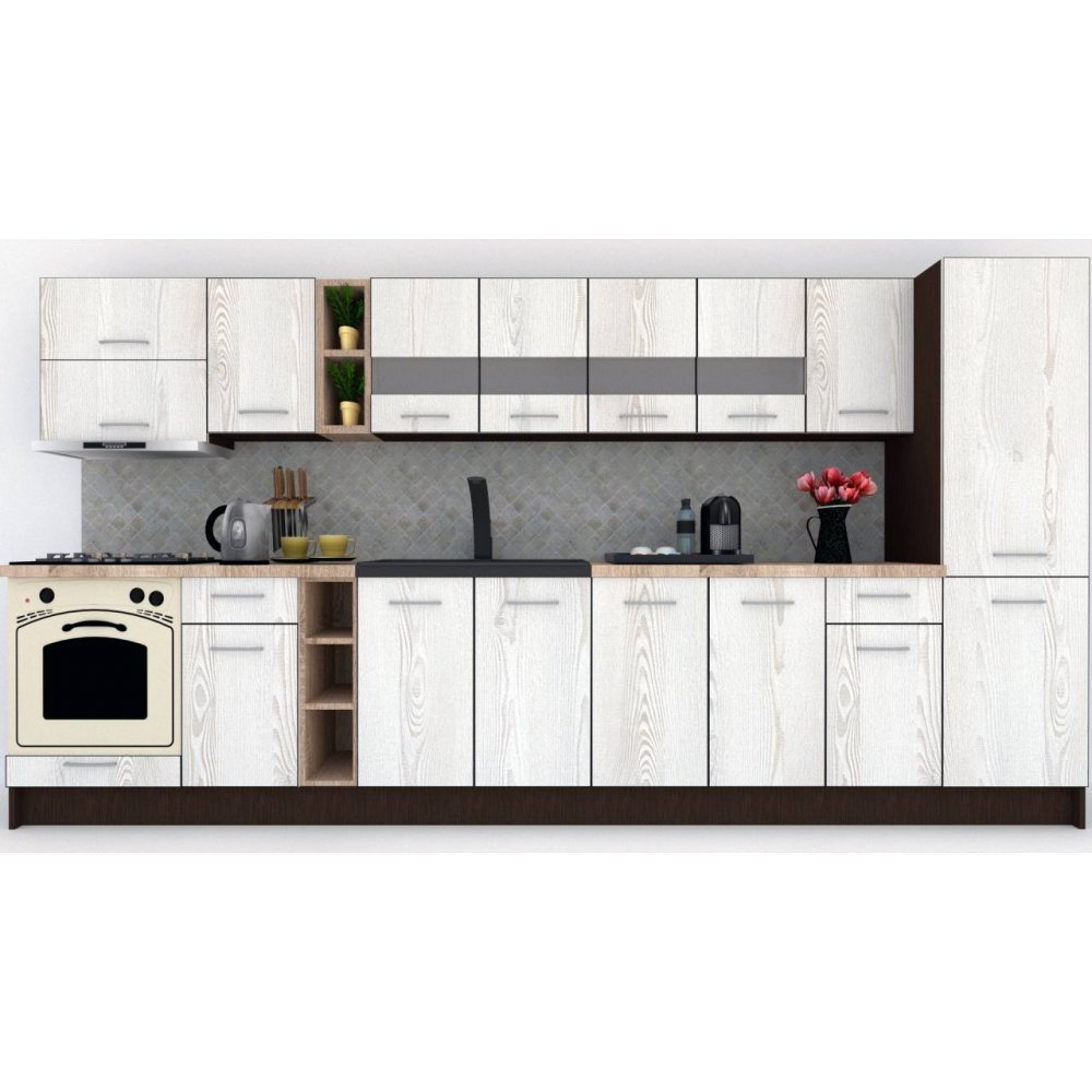 Bucatarie MARINA NEW 370 A Wenge / Decor K010