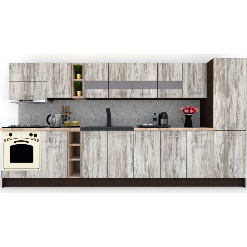 Bucatarie MARINA NEW 370 A Wenge / Decor K084