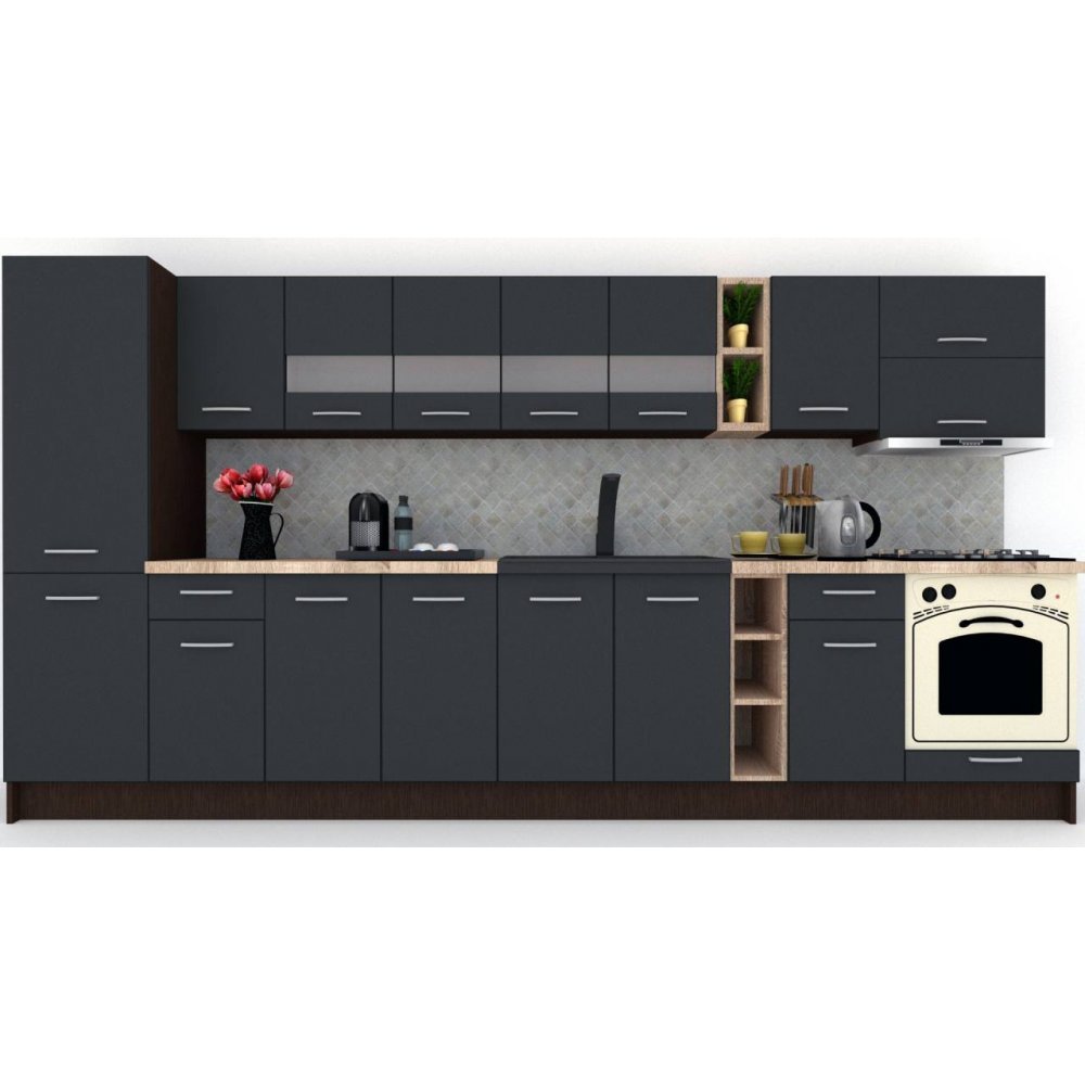 Bucatarie MARINA NEW 370 B Wenge / Decor 0164