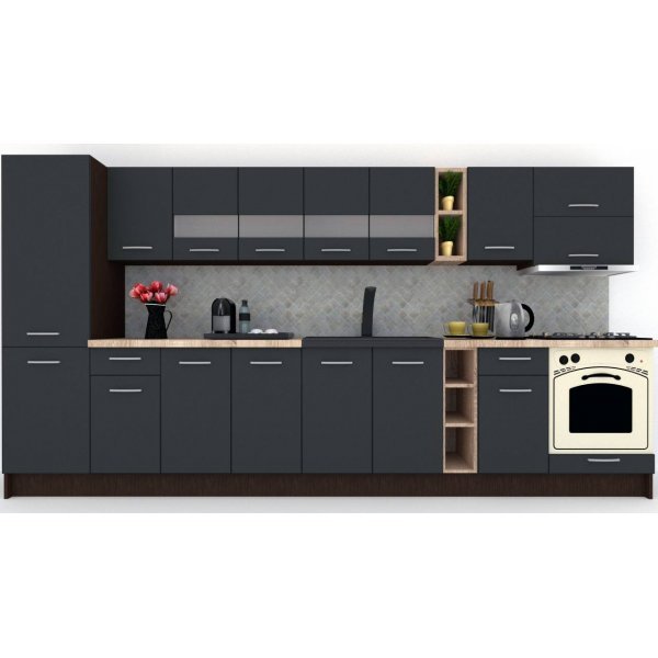 Bucatarie MARINA NEW 370 B Wenge / Decor 0164