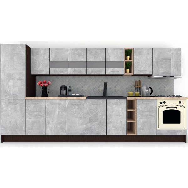 Bucatarie MARINA NEW 370 B Wenge / Decor 4298