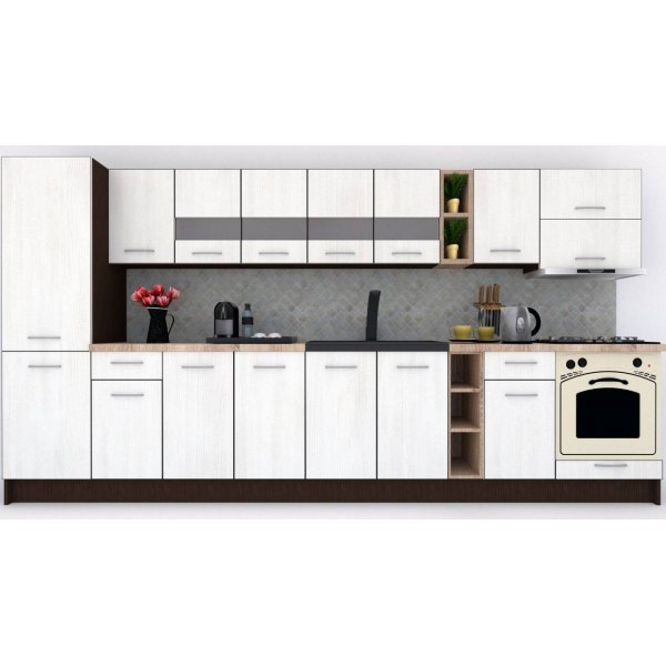Bucatarie MARINA NEW 370 B Wenge / Decor 8508