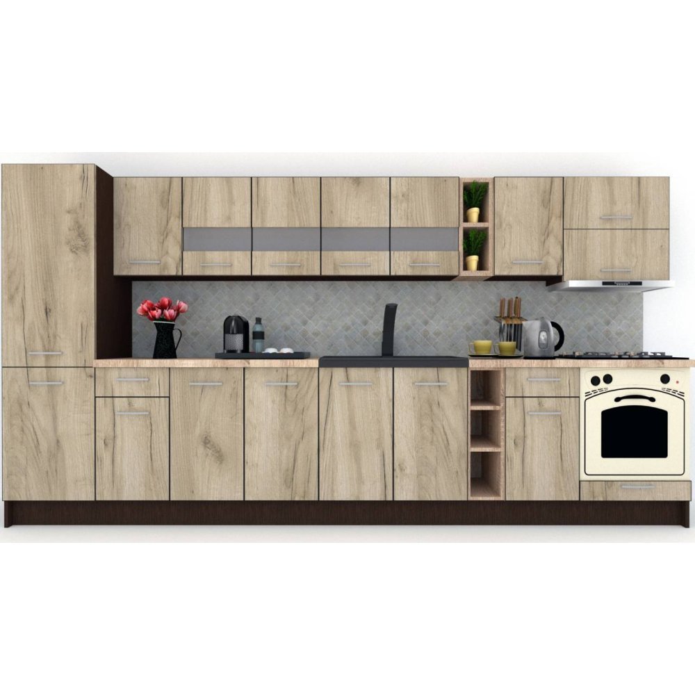 Bucatarie MARINA NEW 370 B Wenge / Decor K002
