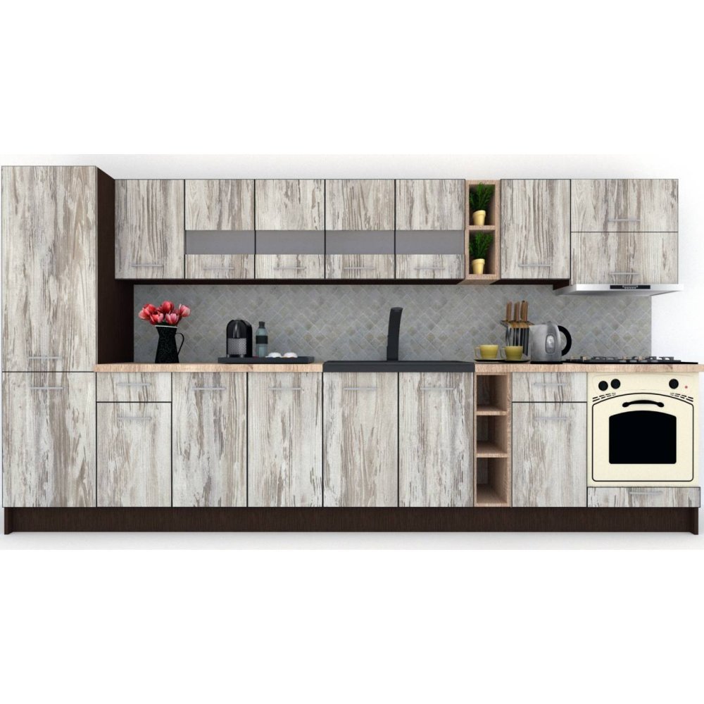 Bucatarie MARINA NEW 370 B Wenge / Decor K084