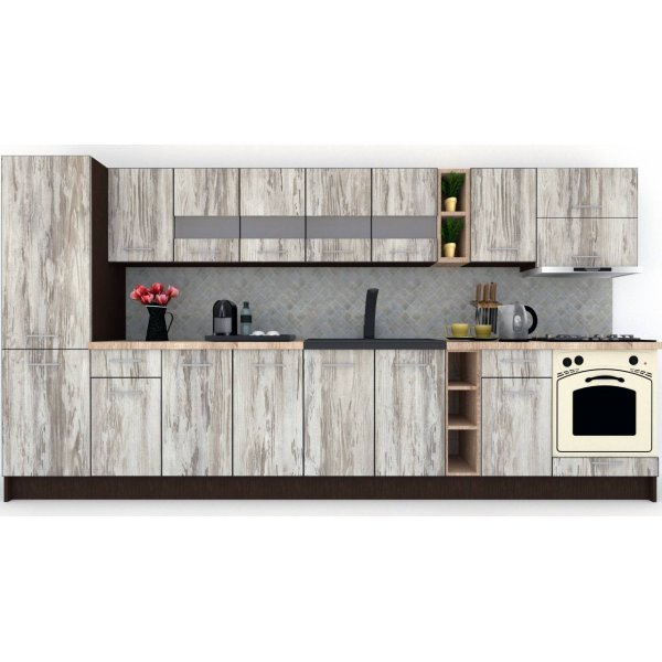 Bucatarie MARINA NEW 370 B Wenge / Decor K084
