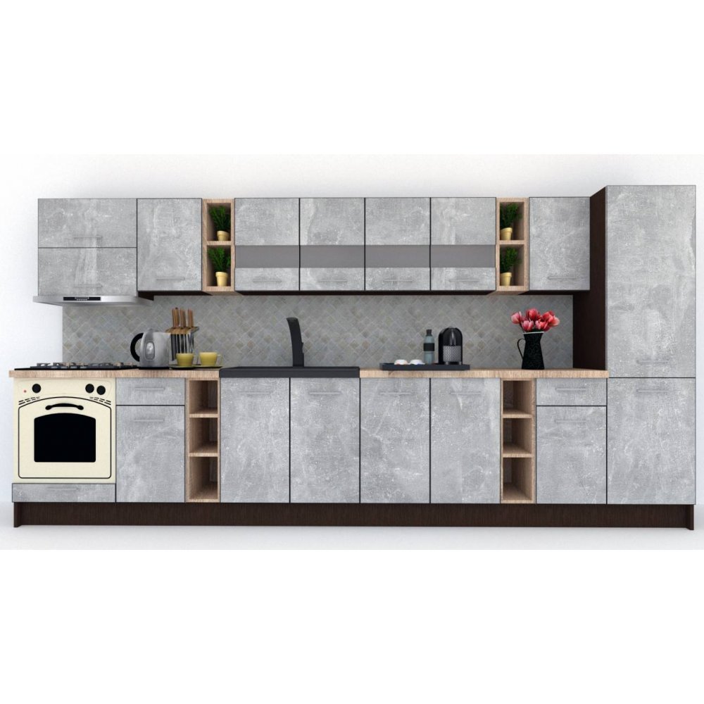Bucatarie MARINA NEW 390 A Wenge / Decor 4298
