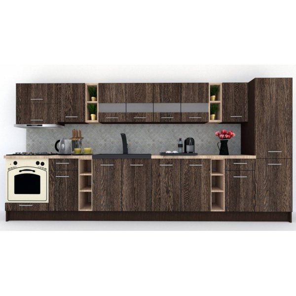 Bucatarie MARINA NEW 390 A Wenge / Decor 7648