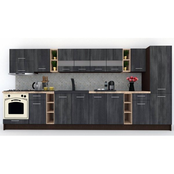 Bucatarie MARINA NEW 390 A Wenge / Decor 8509