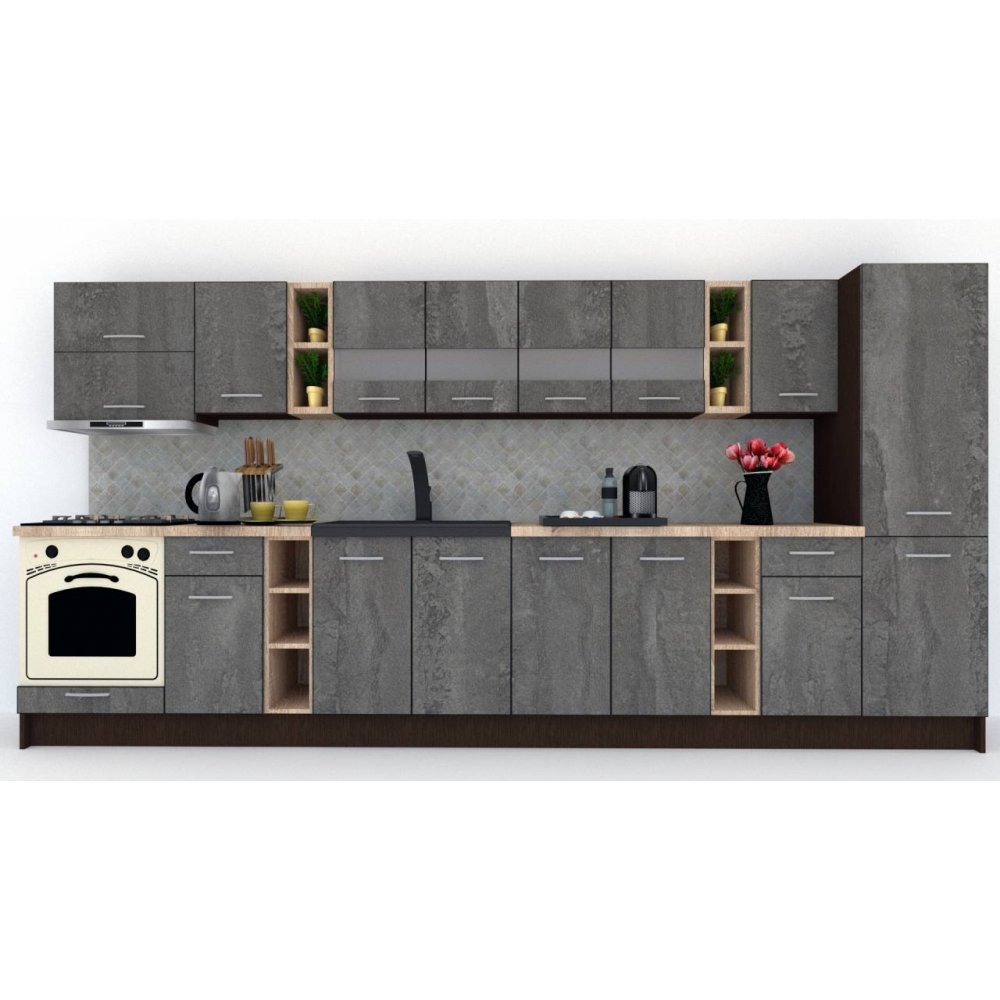 Bucatarie MARINA NEW 390 A Wenge / Decor K352