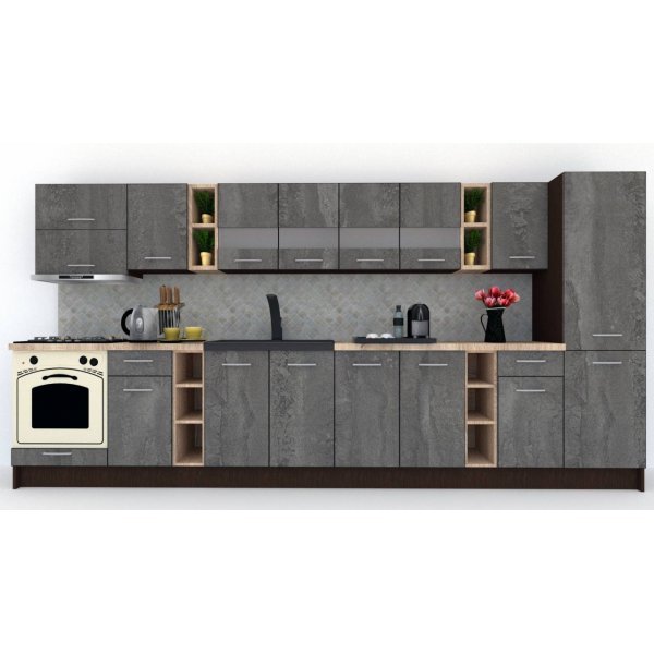 Bucatarie MARINA NEW 390 A Wenge / Decor K352