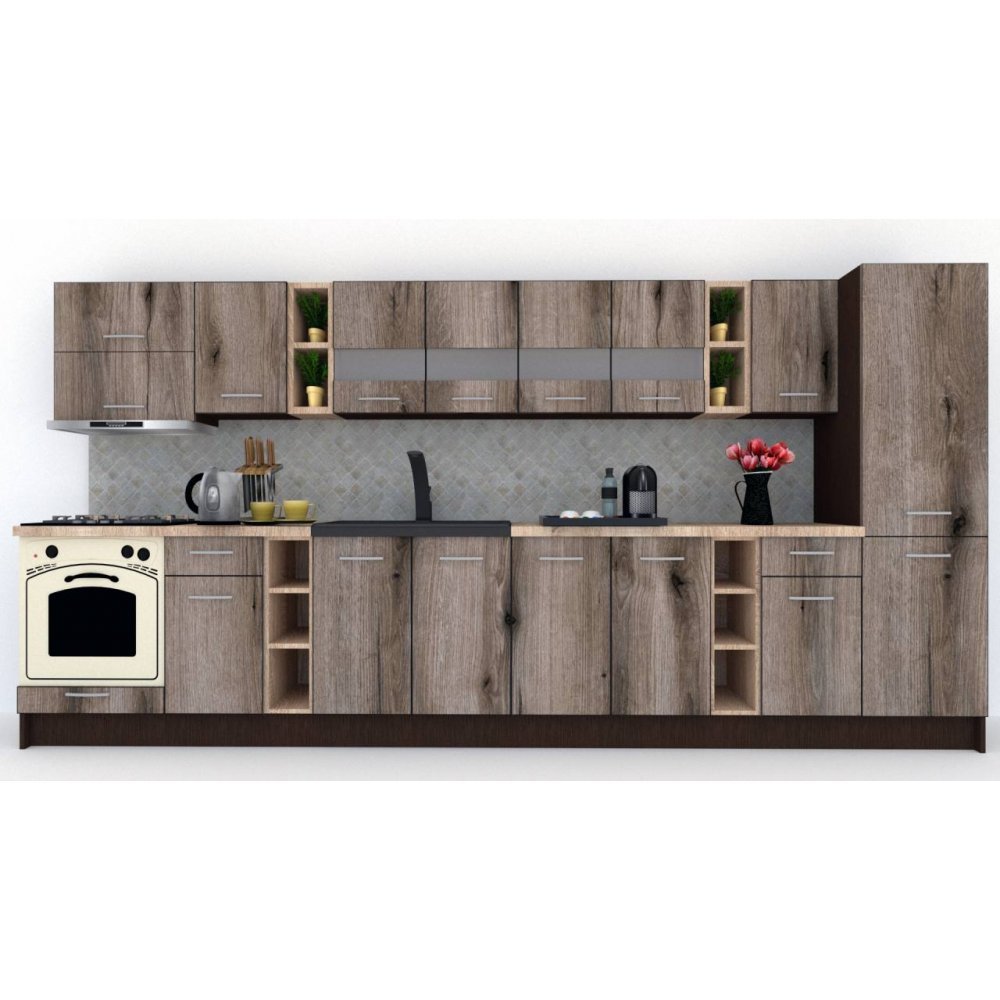 Bucatarie MARINA NEW 390 A Wenge / Decor K366